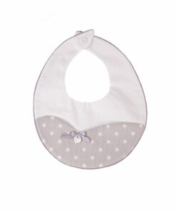Tema Estrelas Cinza Babete