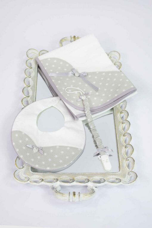Tema Estrelas Cinza Babete - Image 2