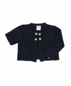 Amaka Casaco Azul Marinho Simples de Quatro Botões