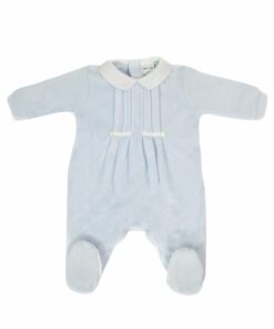 Tutto Piccolo Babygrow Laminado Azul com Feitio e Gola Redonda
