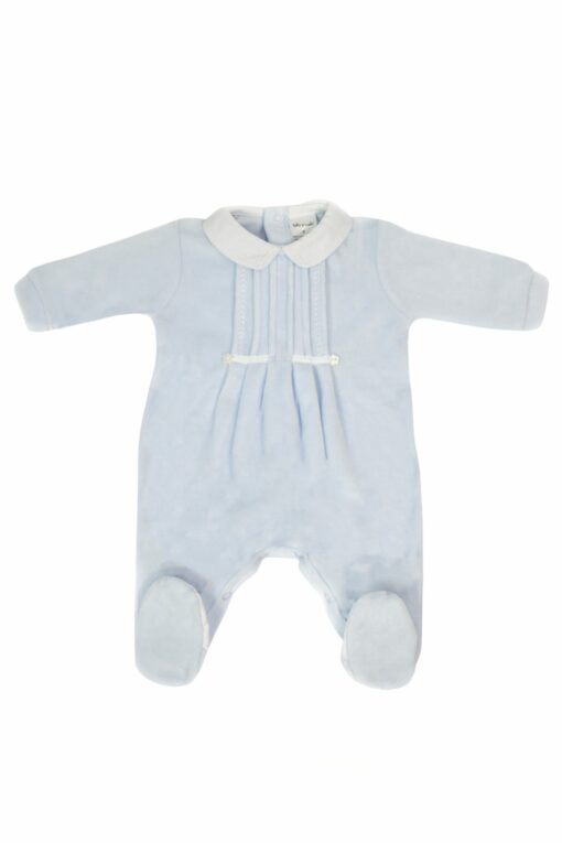 Tutto Piccolo Babygrow Laminado Azul com Feitio e Gola Redonda