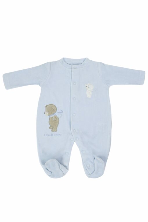 Babygrow Laminado Mighty Love Azul com Ursinhos