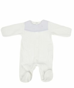 Babygrow Canelado Mighty Love Branco e Azul