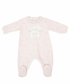 Tutto Piccolo Babygrow Rosa com Desenho de Foca e Estrelinhas