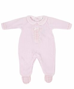 Babygrow Laminado Mighty Love Rosa Bebé com Ursinho