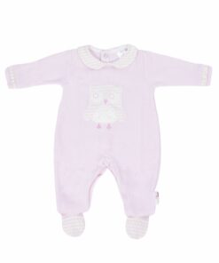 Babygrow Canelado Mighty Love Mocho Rosa