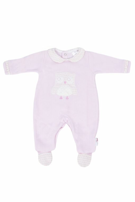 Babygrow Canelado Mighty Love Mocho Rosa