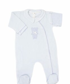 Babygrow Laminado Mighty Love Azul com Ursinho e Gola