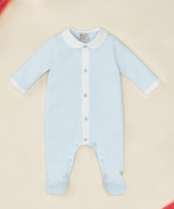 Paz Rodriguez Babygrow Algodão Azul com Gola