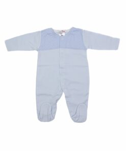 Mighty Love Tema Pintinhas Azul Babygrow Algodão com Abertura à Frente