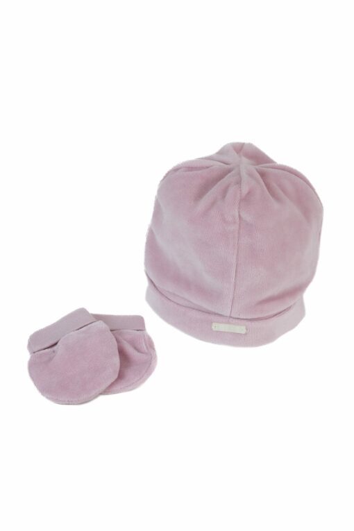Martin Aranda Conjunto Rosa Laminado de Touca e Luvas