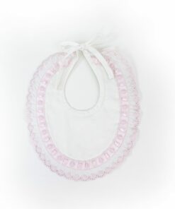 Babete Pérola com Detalhe em Renda Rosa
