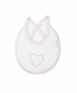 Babete com Detalhes em Rosa e um Coração
