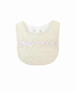 Mighty Love Babete Bege com Detalhes em Renda e Laço em Cetim