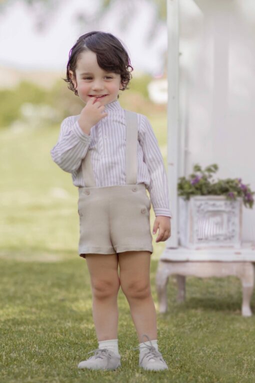 Miranda Conjunto de Camisa de Linho e Calção de Alças Toupeira - Image 5
