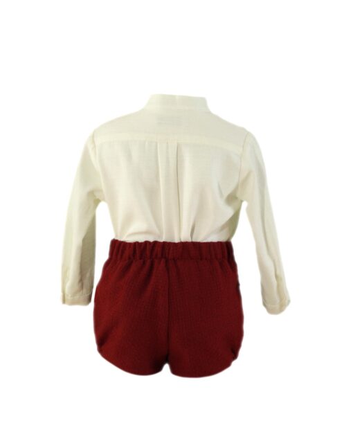 Miranda Tema Bordeaux | Conjunto de Calção e Camisa - Image 2