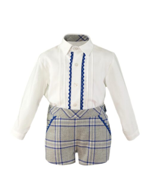 Miranda Tema Cinza Azul | Conjunto de Calção e Blusa