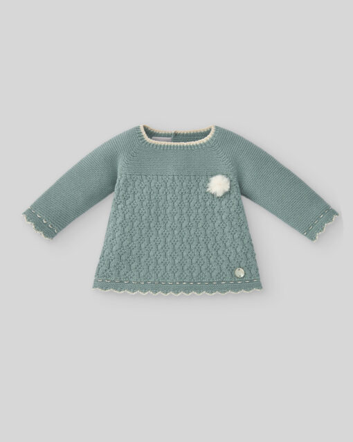 99. Paz Rodriguez Tema Patinhos |  Conjunto de Camisola Verde Água e Tapa Fraldas - Image 2