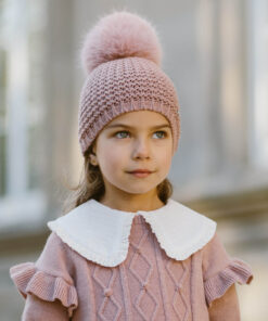 99. Paz Rodriguez Gorro Rosa Seco com Pompom de Pêlo