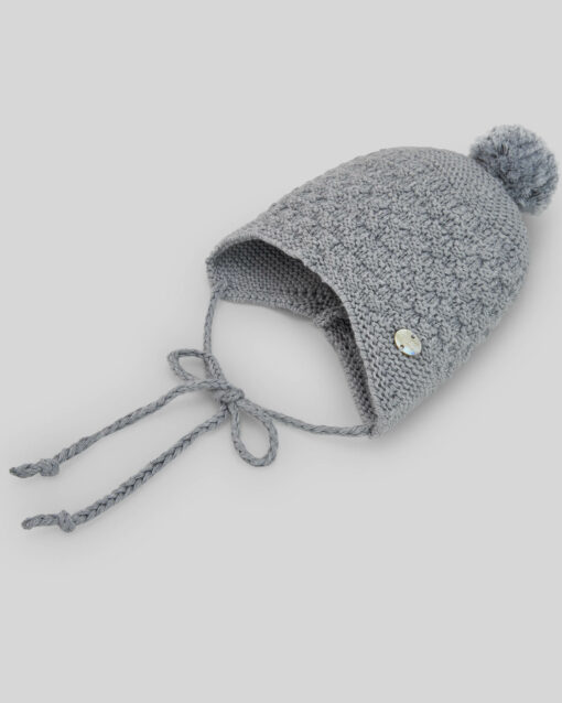 Paz Rodriguez Gorro Cinza com Pompom - Image 2