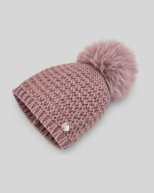 99. Paz Rodriguez Gorro Rosa Seco com Pompom de Pêlo - Image 3