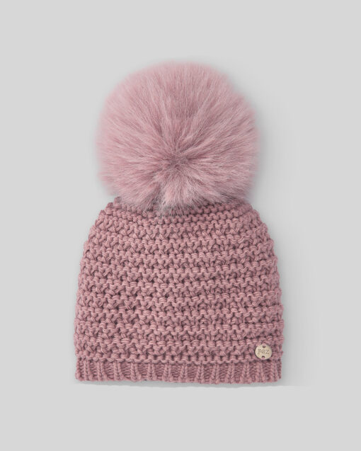99. Paz Rodriguez Gorro Rosa Seco com Pompom de Pêlo - Image 2