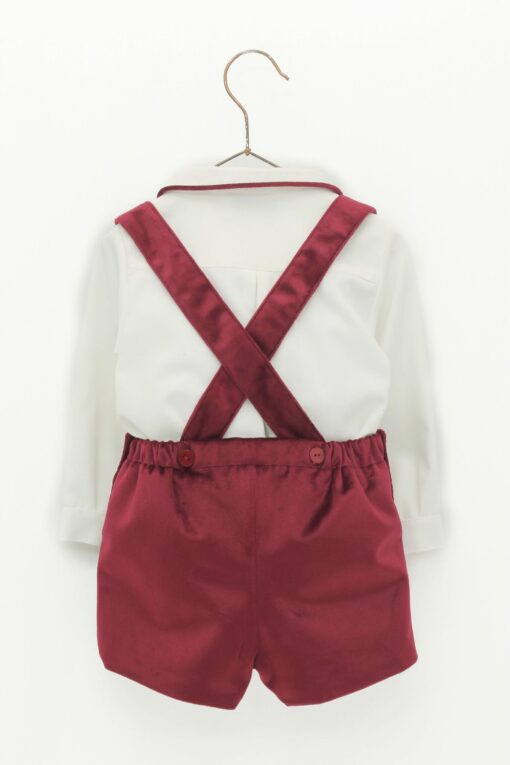 Foque Tema Veludo | Conjunto de Calção Bordeaux e Blusa Bege - Image 2