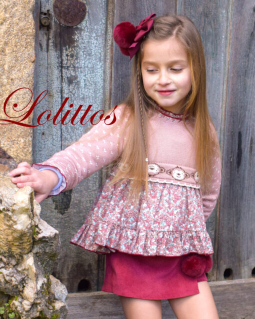 Lolittos Tema Monino | Conjunto de Blusa e Saia-Calção