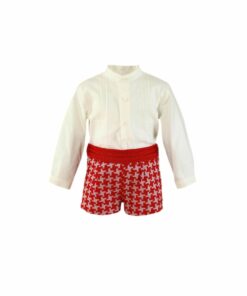 Miranda Tema Vermelho Cruz | Conjunto de Calção e Camisa