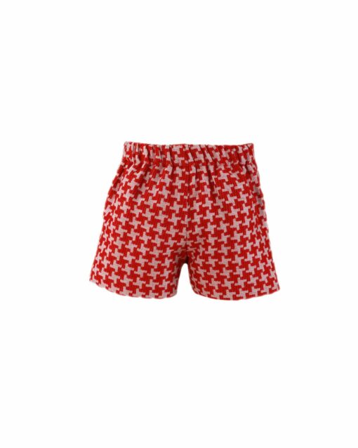 Miranda Tema Vermelho Cruz | Conjunto de Calção e Blusa com Laço - Image 6