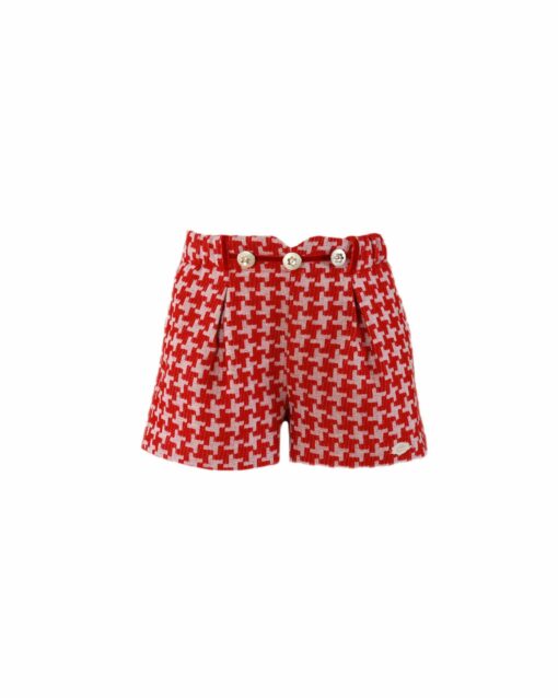 Miranda Tema Vermelho Cruz | Conjunto de Calção e Blusa com Laço - Image 5