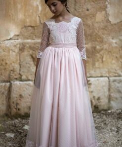 La Infantita Modelo ADRIANAV Vestido Comprido Rosa