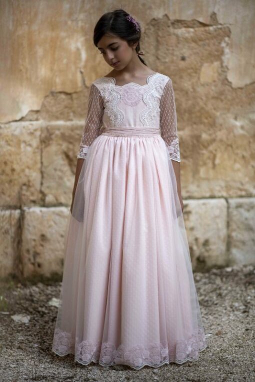La Infantita Modelo ADRIANAV Vestido Comprido Rosa