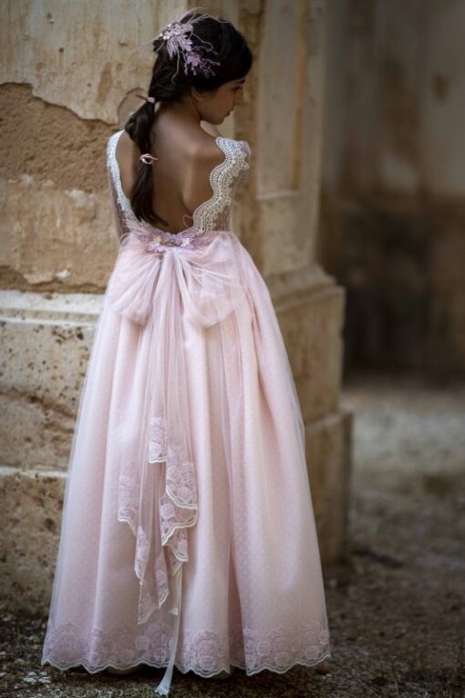 La Infantita Modelo ADRIANAV Vestido Comprido Rosa - Image 2