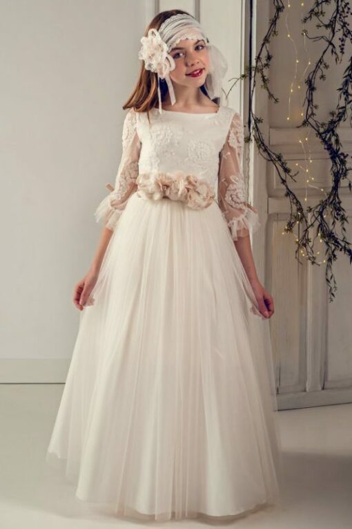 Modelo J189 Vestido Comprido Cru
