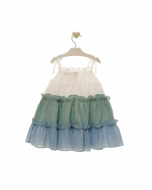 98. Marta Y Paula Coleção Aria | Vestido Verde, Branco e Azul - Image 4