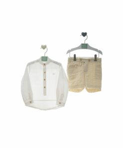 98. Marta Y Paula Coleção Némesis | Conjunto de Camisa e Calção Amarelo