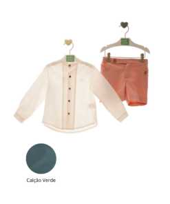 98. Marta Y Paula Coleção Dafne | Conjunto de Camisa e Calção Cor (Rosa ou verde)