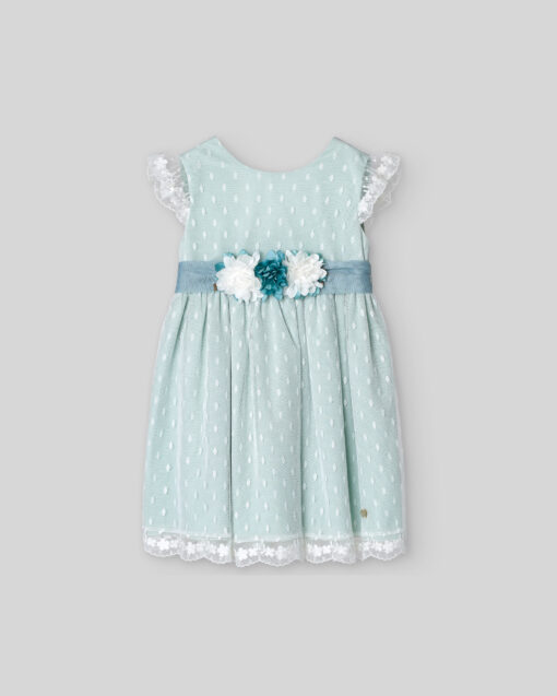 98. Paz Rodriguez Tema Cerimónia | Vestido Verde com Tule e Faixa - Image 2