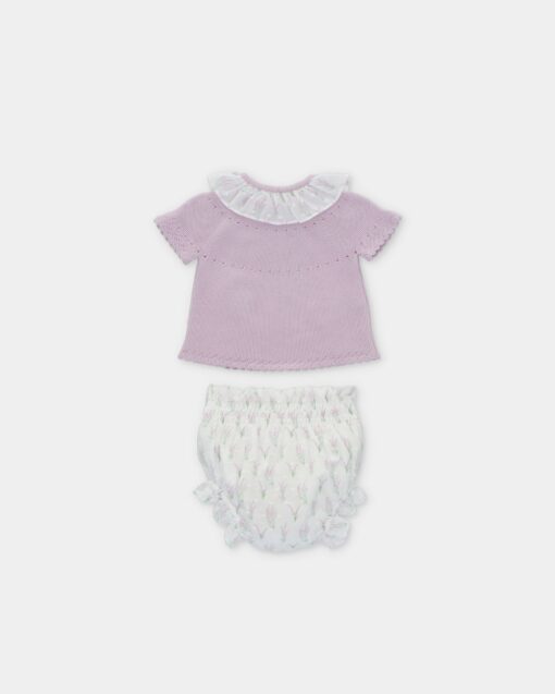 98. Martin Aranda Tema Lavanda | Conjunto de Camisola e Tapa Fraldas em Tricô - Image 2