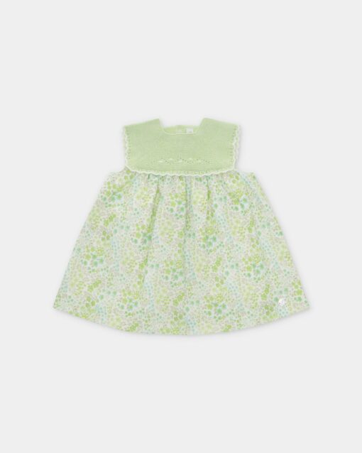 98. Martin Aranda Tema Verde | Vestido Combinado Verde Florido com Tapa Fraldas