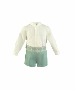 98. Miranda Tema Verde Renda | Conjunto de Camisa e Calção Verde
