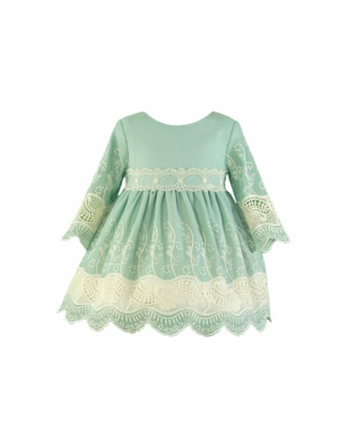98. Miranda Tema Verde Renda | Vestido Verde com Detalhes em Renda - Image 2
