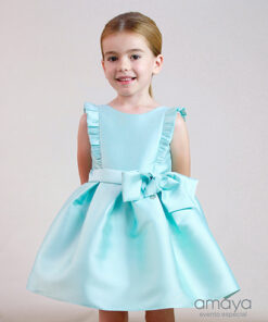 98. Amaya Coleção Evento Especial | Vestido Azul em Tecido Mikado