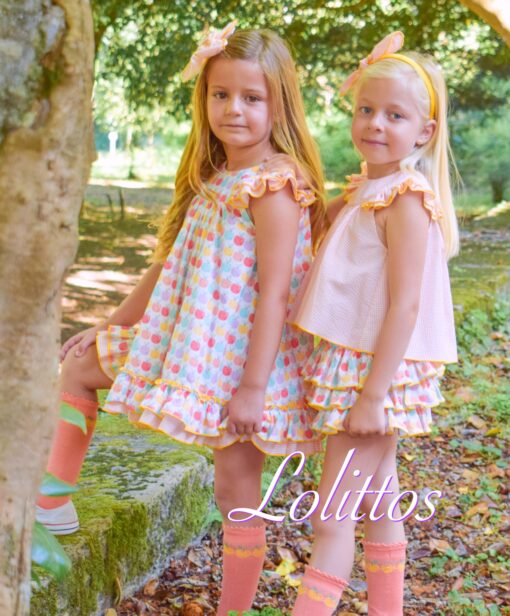 98. Lolittos Tema Picnic | Vestido Colorido Laranja - Image 3
