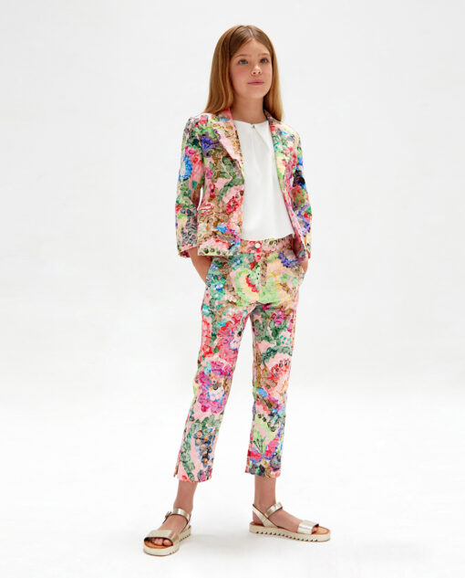 98. Amaya Coleção Evento Especial | Conjunto de Blazer e Calça Florido