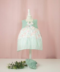 98. Lor Miral | Vestido Verde Florido com Tapa Fraldas