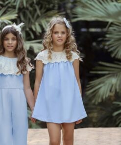 98. Miranda Tema Azul Renda | Vestido Azul com Detalhes em Renda