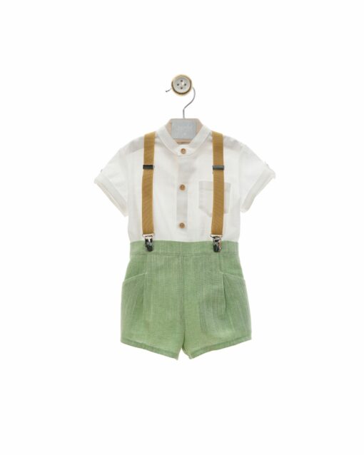 98. Yoedu Tema Paraíso | Conjunto de Calção, Camisa e Suspensórios - Image 2