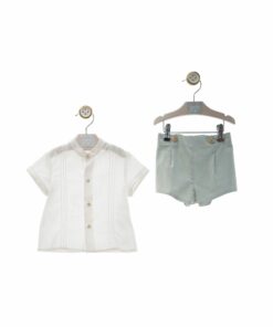 98. Yoedu Tema Perla | Conjunto de Calção e Camisa de Manga Comprida